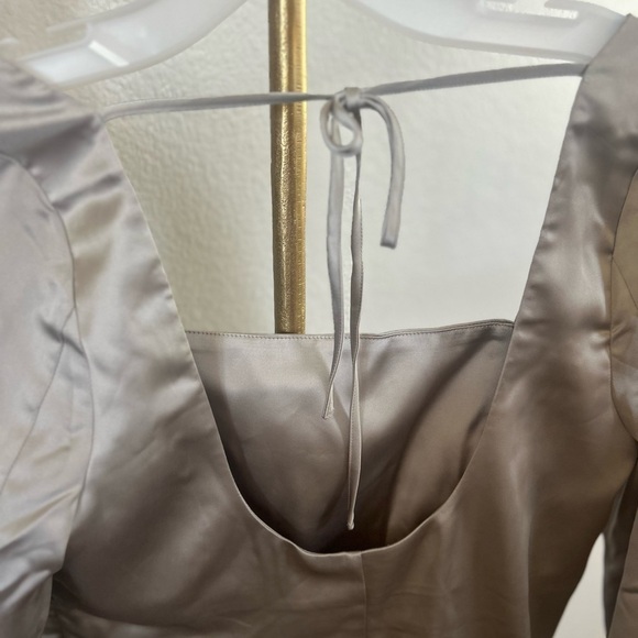 NWT Wild Fable Satin Dress in Silver - Picture 8 of 11